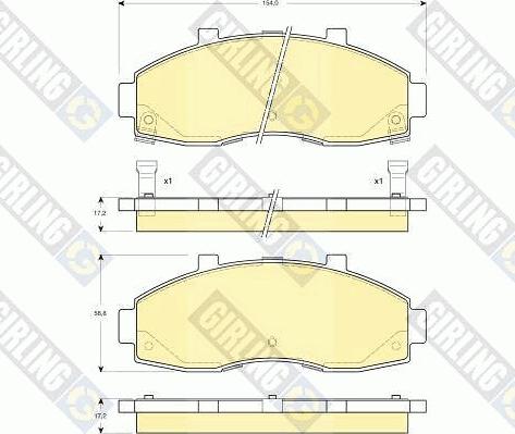 Girling 6132639 - Гальмівні колодки, дискові гальма autozip.com.ua