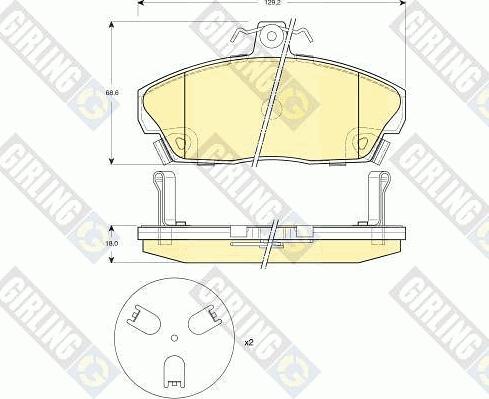 Girling 6132671 - Гальмівні колодки, дискові гальма autozip.com.ua