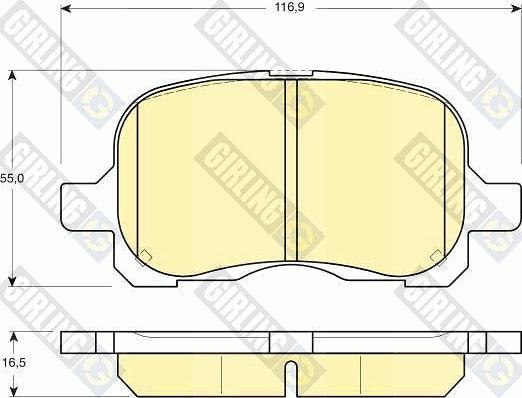 Girling 6132041 - Гальмівні колодки, дискові гальма autozip.com.ua