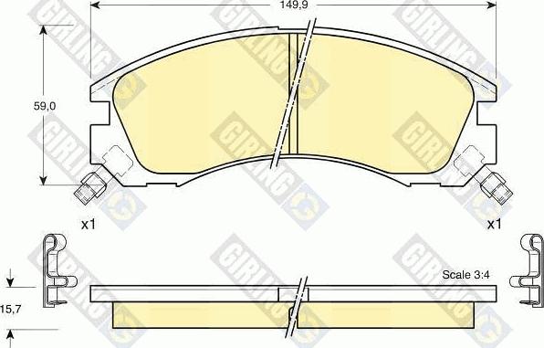 Girling 6132009 - Гальмівні колодки, дискові гальма autozip.com.ua