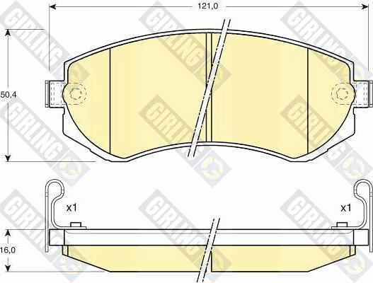 Girling 6132089 - Гальмівні колодки, дискові гальма autozip.com.ua