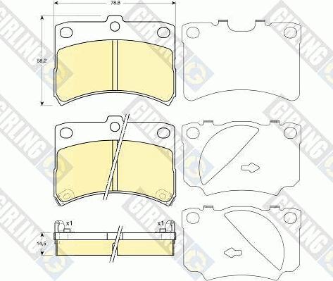 Girling 6132199 - Гальмівні колодки, дискові гальма autozip.com.ua