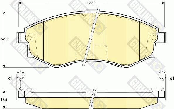 Girling 6132119 - Гальмівні колодки, дискові гальма autozip.com.ua