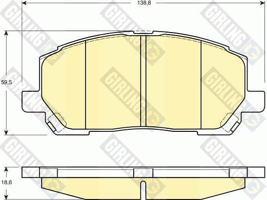 Girling 6132869 - Гальмівні колодки, дискові гальма autozip.com.ua