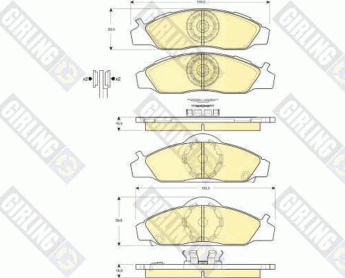 Girling 6132811 - Гальмівні колодки, дискові гальма autozip.com.ua