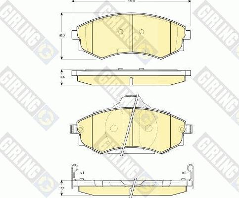 Girling 6132839 - Гальмівні колодки, дискові гальма autozip.com.ua