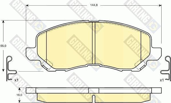 Girling 6132879 - Гальмівні колодки, дискові гальма autozip.com.ua