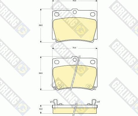 Girling 6132399 - Гальмівні колодки, дискові гальма autozip.com.ua