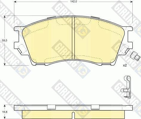 Girling 6132309 - Гальмівні колодки, дискові гальма autozip.com.ua