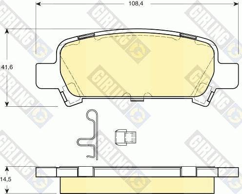 Girling 6132239 - Гальмівні колодки, дискові гальма autozip.com.ua