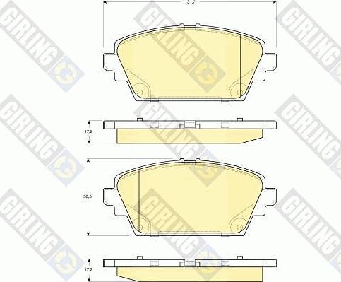 Girling 6132271 - Гальмівні колодки, дискові гальма autozip.com.ua