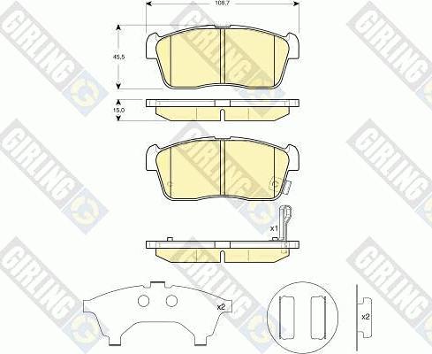 Girling 6132769 - Гальмівні колодки, дискові гальма autozip.com.ua