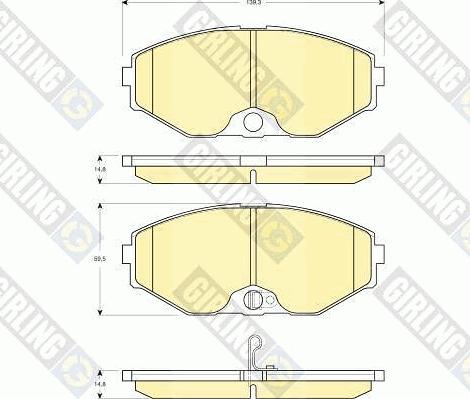 Girling 6132739 - Гальмівні колодки, дискові гальма autozip.com.ua