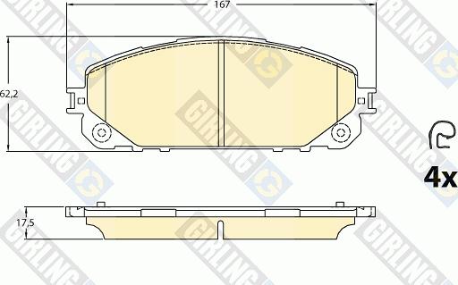 Girling 6120946 - Гальмівні колодки, дискові гальма autozip.com.ua