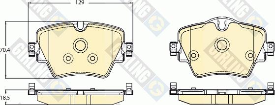 Girling 6120981 - Гальмівні колодки, дискові гальма autozip.com.ua