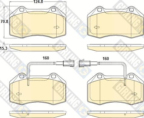 Girling 6120458 - Гальмівні колодки, дискові гальма autozip.com.ua