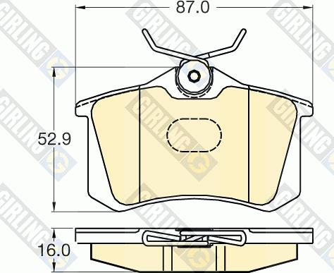 Girling 6120401 - Гальмівні колодки, дискові гальма autozip.com.ua