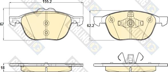 Girling 6120432 - Гальмівні колодки, дискові гальма autozip.com.ua