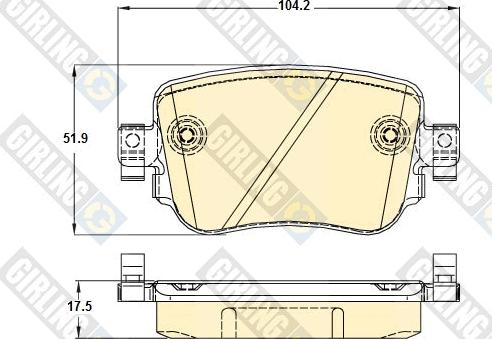 Girling 6120421 - Гальмівні колодки, дискові гальма autozip.com.ua