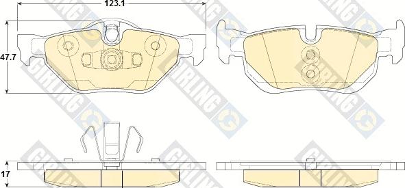 Girling 6120502 - Гальмівні колодки, дискові гальма autozip.com.ua