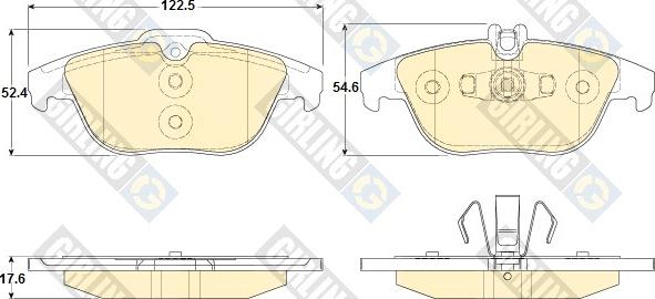 Girling 6120512 - Гальмівні колодки, дискові гальма autozip.com.ua