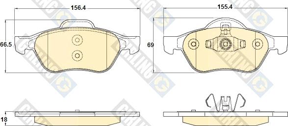 Girling 6120532 - Гальмівні колодки, дискові гальма autozip.com.ua