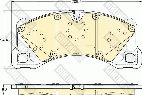 Girling 6120525 - Гальмівні колодки, дискові гальма autozip.com.ua