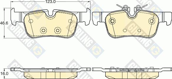 Girling 6120632 - Гальмівні колодки, дискові гальма autozip.com.ua