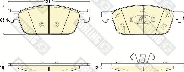 Girling 6120092 - Гальмівні колодки, дискові гальма autozip.com.ua