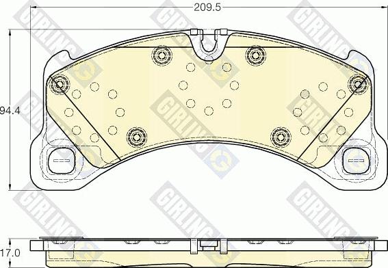 Girling 6120045 - Гальмівні колодки, дискові гальма autozip.com.ua