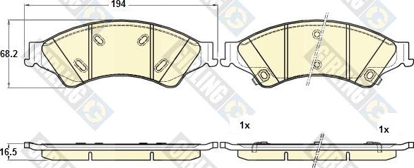 Girling 6120056 - Гальмівні колодки, дискові гальма autozip.com.ua