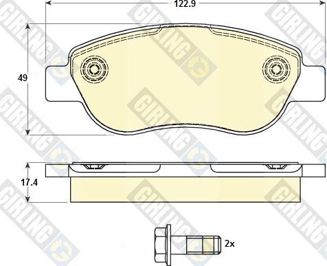 Girling 6120083 - Гальмівні колодки, дискові гальма autozip.com.ua