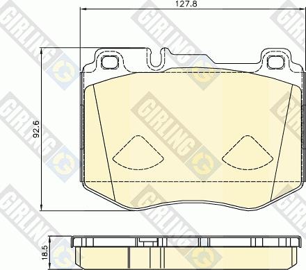 Girling 6120815 - Гальмівні колодки, дискові гальма autozip.com.ua