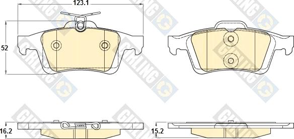 Girling 6120332 - Гальмівні колодки, дискові гальма autozip.com.ua