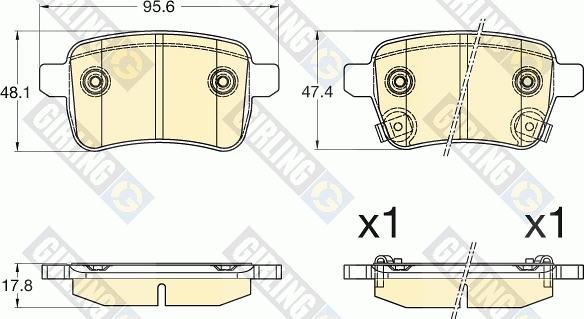 Girling 6120321 - Гальмівні колодки, дискові гальма autozip.com.ua