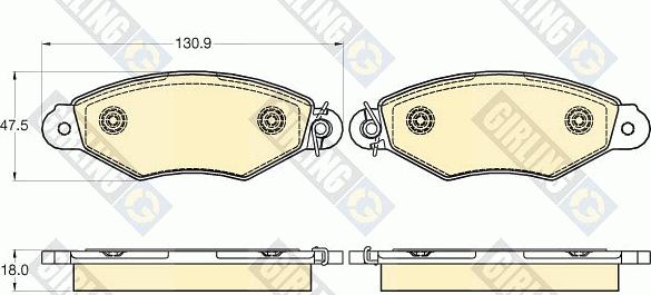 Girling 6120243 - Гальмівні колодки, дискові гальма autozip.com.ua