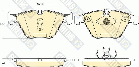 Girling 6120212 - Гальмівні колодки, дискові гальма autozip.com.ua