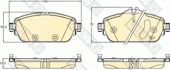 Girling 6120702 - Гальмівні колодки, дискові гальма autozip.com.ua