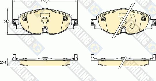 Girling 6121431 - Гальмівні колодки, дискові гальма autozip.com.ua