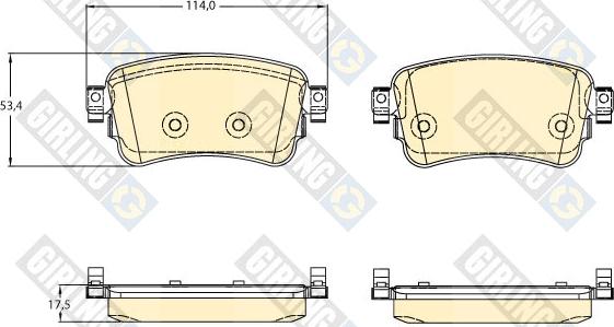 Girling 6121668 - Гальмівні колодки, дискові гальма autozip.com.ua