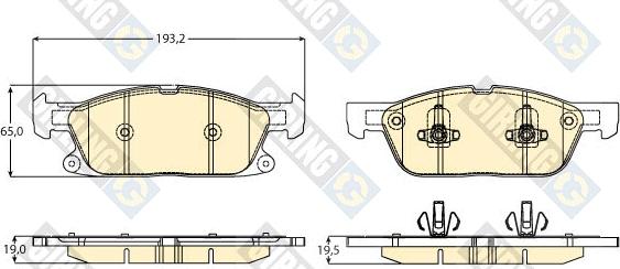 Girling 6121672 - Гальмівні колодки, дискові гальма autozip.com.ua