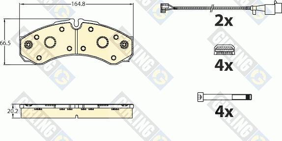 Girling 6121095 - Гальмівні колодки, дискові гальма autozip.com.ua