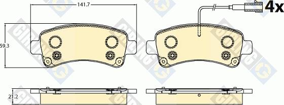 Girling 6121065 - Гальмівні колодки, дискові гальма autozip.com.ua