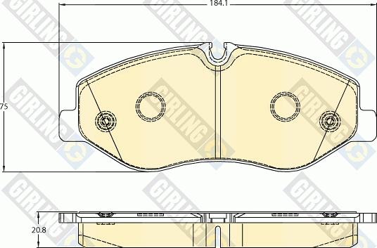 Girling 6121033 - Гальмівні колодки, дискові гальма autozip.com.ua