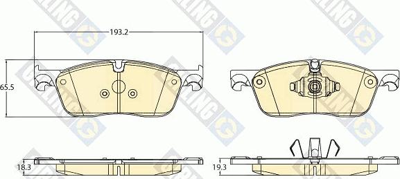 Girling 6121192 - Гальмівні колодки, дискові гальма autozip.com.ua