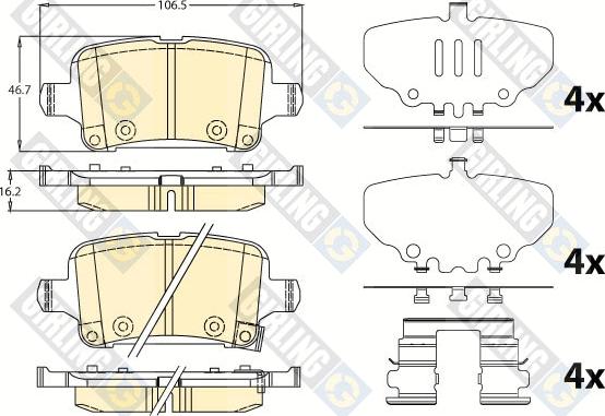 Girling 6121848 - Гальмівні колодки, дискові гальма autozip.com.ua