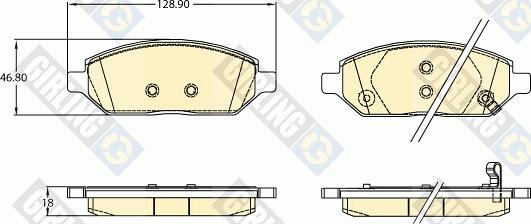 Girling 6121352 - Гальмівні колодки, дискові гальма autozip.com.ua