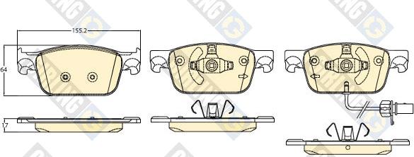 Girling 6121272 - Гальмівні колодки, дискові гальма autozip.com.ua