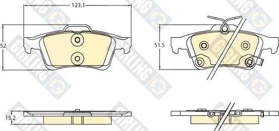 Girling 6121788 - Гальмівні колодки, дискові гальма autozip.com.ua