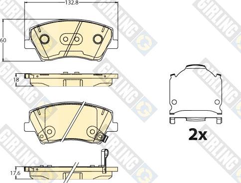 Girling 6122038 - Гальмівні колодки, дискові гальма autozip.com.ua